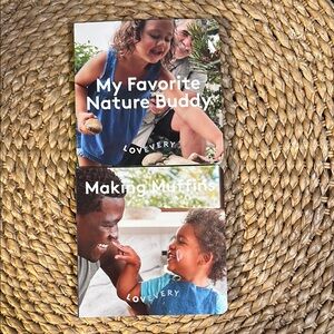 Kids Board Book Set - My Favorite Nature Buddy & Making Muffins - Blue